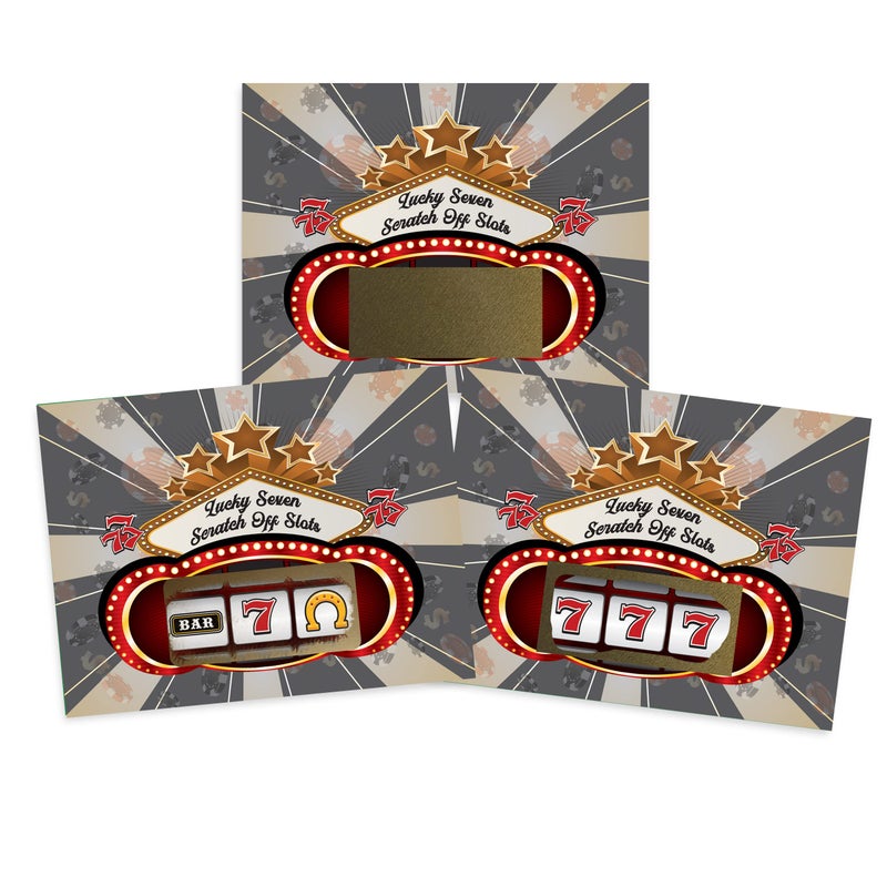 My Scratch Offs Slot Machine Casino Night Gambling Scratch-Off Game Cards Party Favors Business Promotions Customer Rewards 26 pk - Image 1